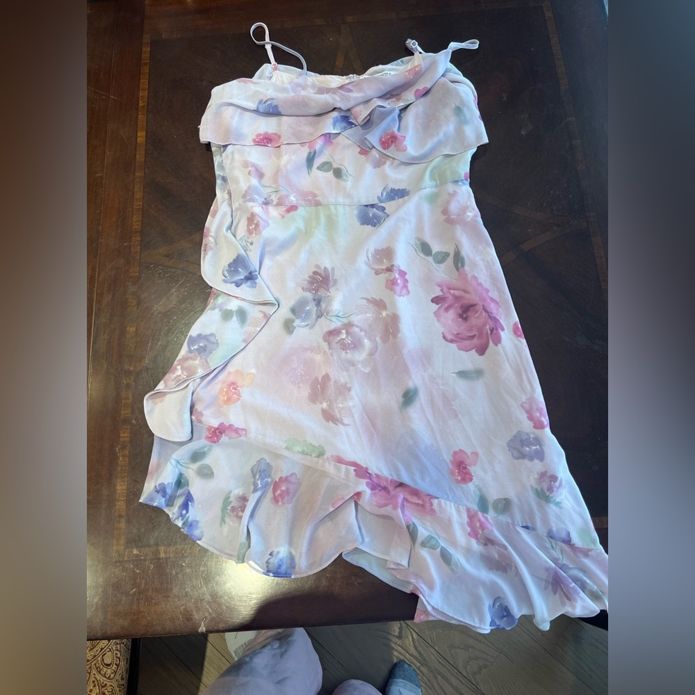 Badgley Mischka Pastel Floral Dress